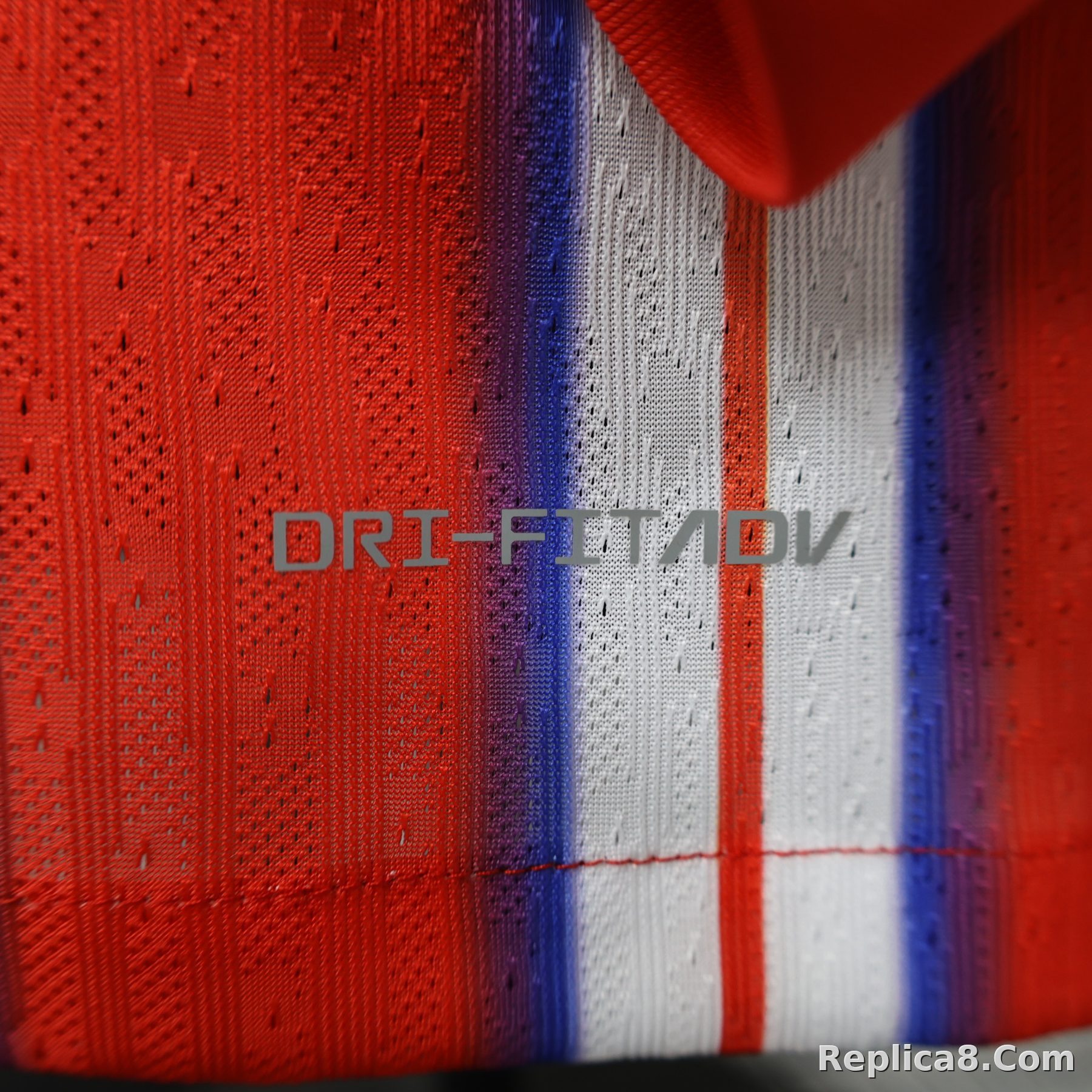 24-25 Atletico Madrid Home Soccer Jersey Player Edition Long Sleeve - detail