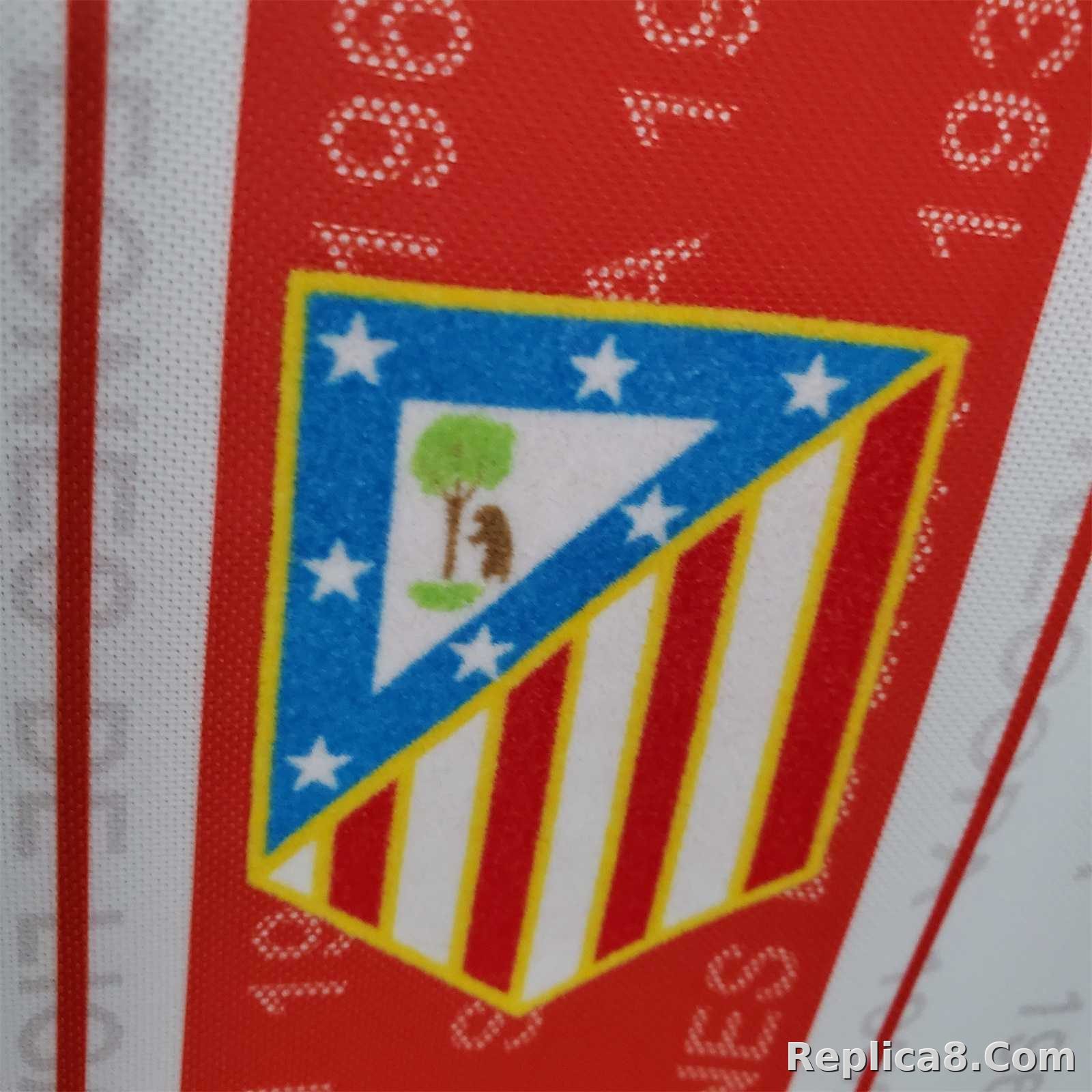 1995-96 Atletico Madrid Home Retro Jersey - detail