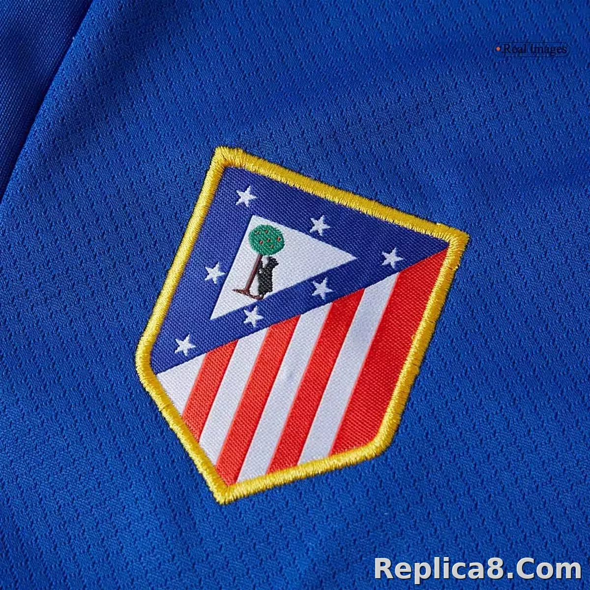 25-26 Atletico Madrid Home Soccer Full Kids Kit Jersey+Shorts - detail