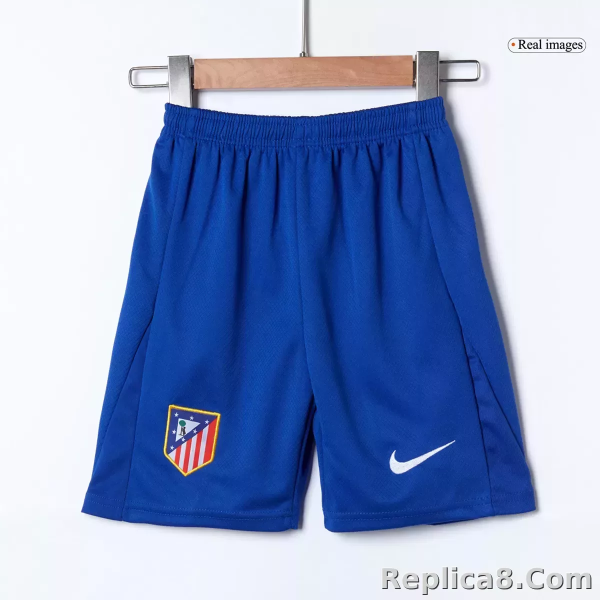 25-26 Atletico Madrid Home Soccer Full Kids Kit Jersey+Shorts - detail