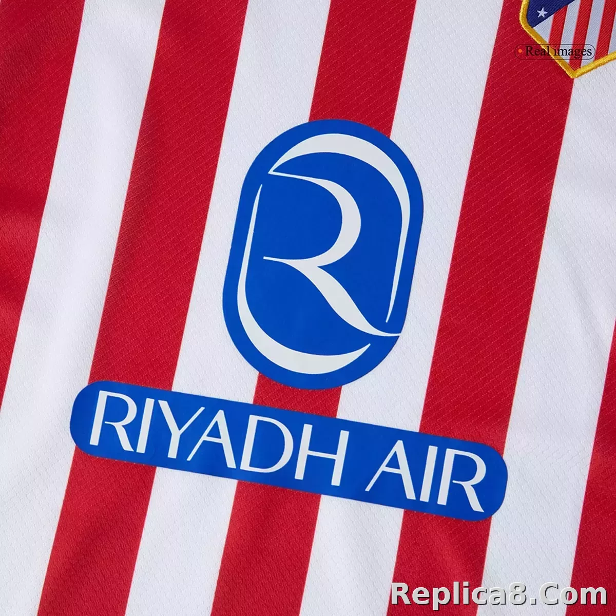 25-26 Atletico Madrid Home Soccer Full Kids Kit Jersey+Shorts - detail