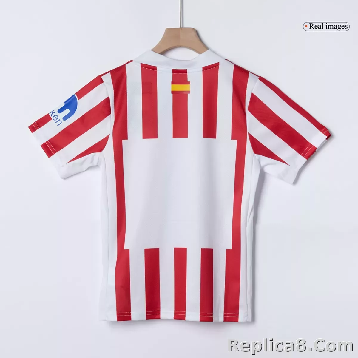 25-26 Atletico Madrid Home Soccer Full Kids Kit Jersey+Shorts - detail