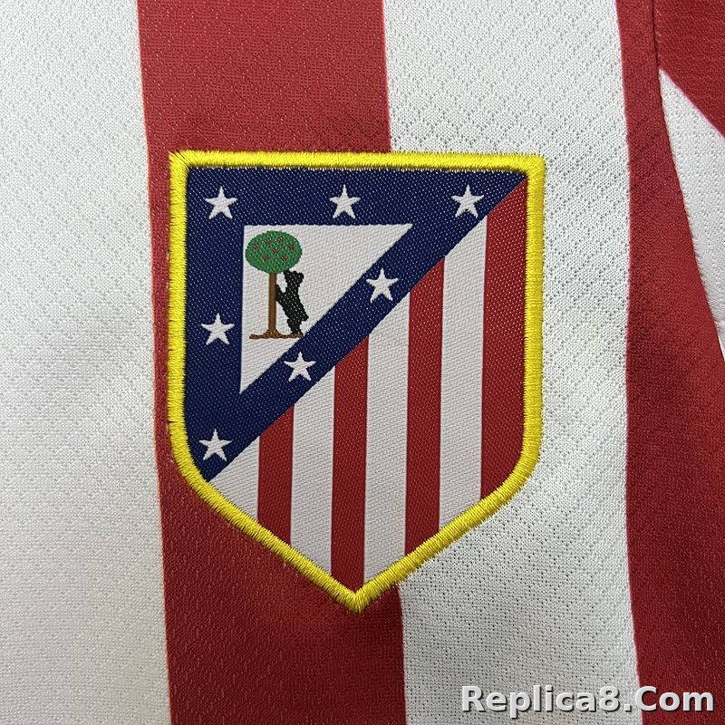 25-26 Atletico Madrid Home Soccer Kids Kit Jersey+Shorts - detail