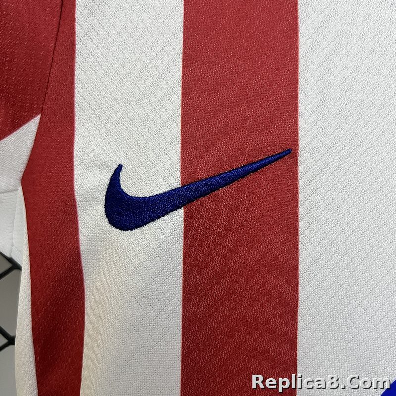 25-26 Atletico Madrid Home Soccer Kids Kit Jersey+Shorts - detail
