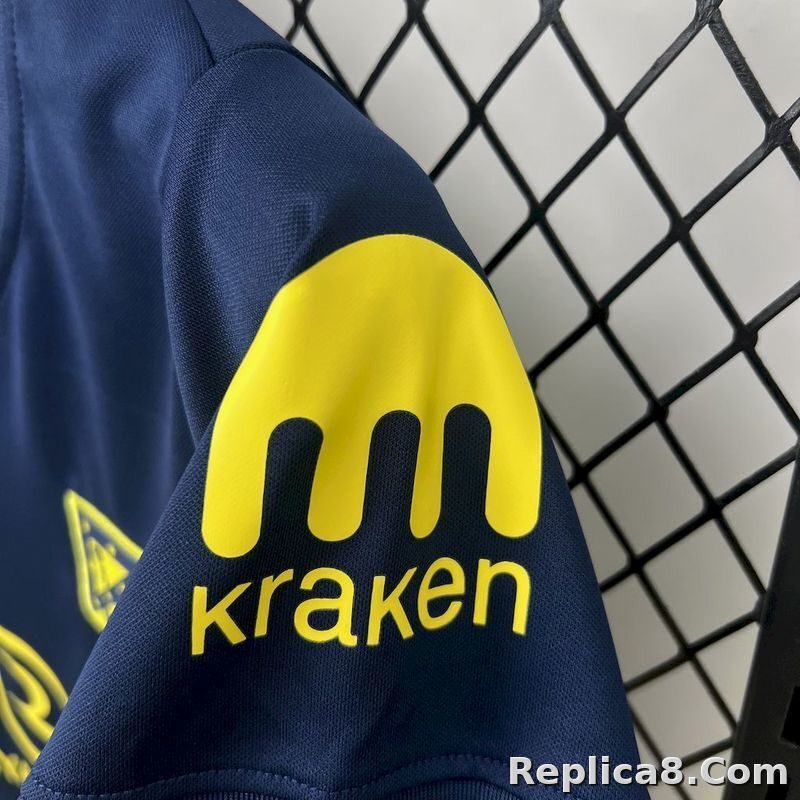 25-26 Atletico Madrid Away Soccer Kids Kit Jersey+Shorts - detail