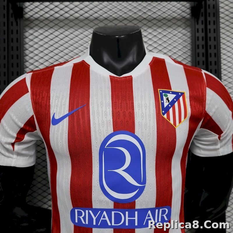 25-26 Atletico Madrid Home Soccer Jersey Player Edition - detail