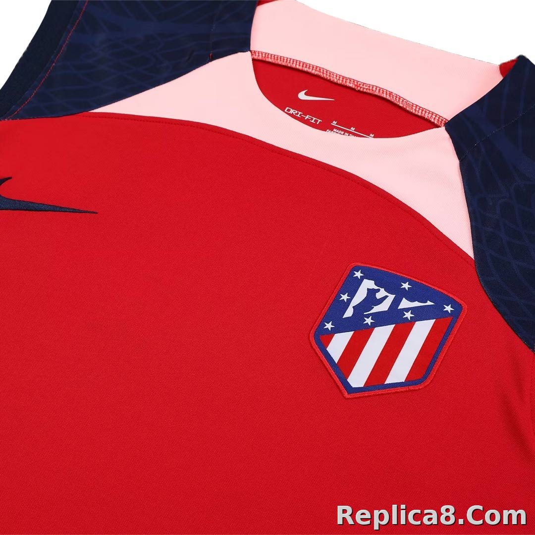 Atletico Madrid Sleeveless Training Kit (Top+Shorts) Red 2023/24 - detail