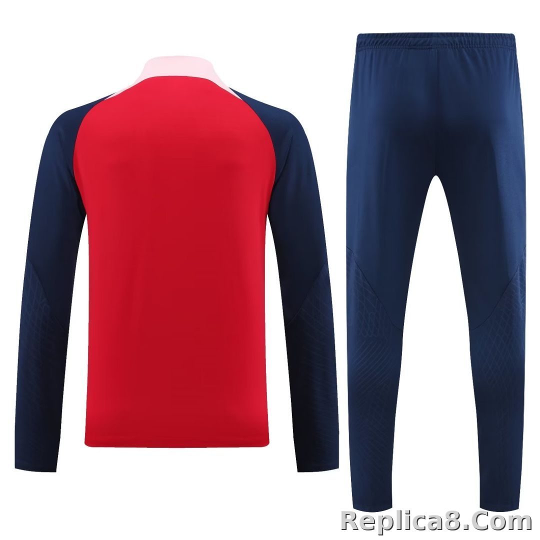 Atletico Madrid Zipper Sweatshirt Kit(Top+Pants) Red 2023/24 - detail