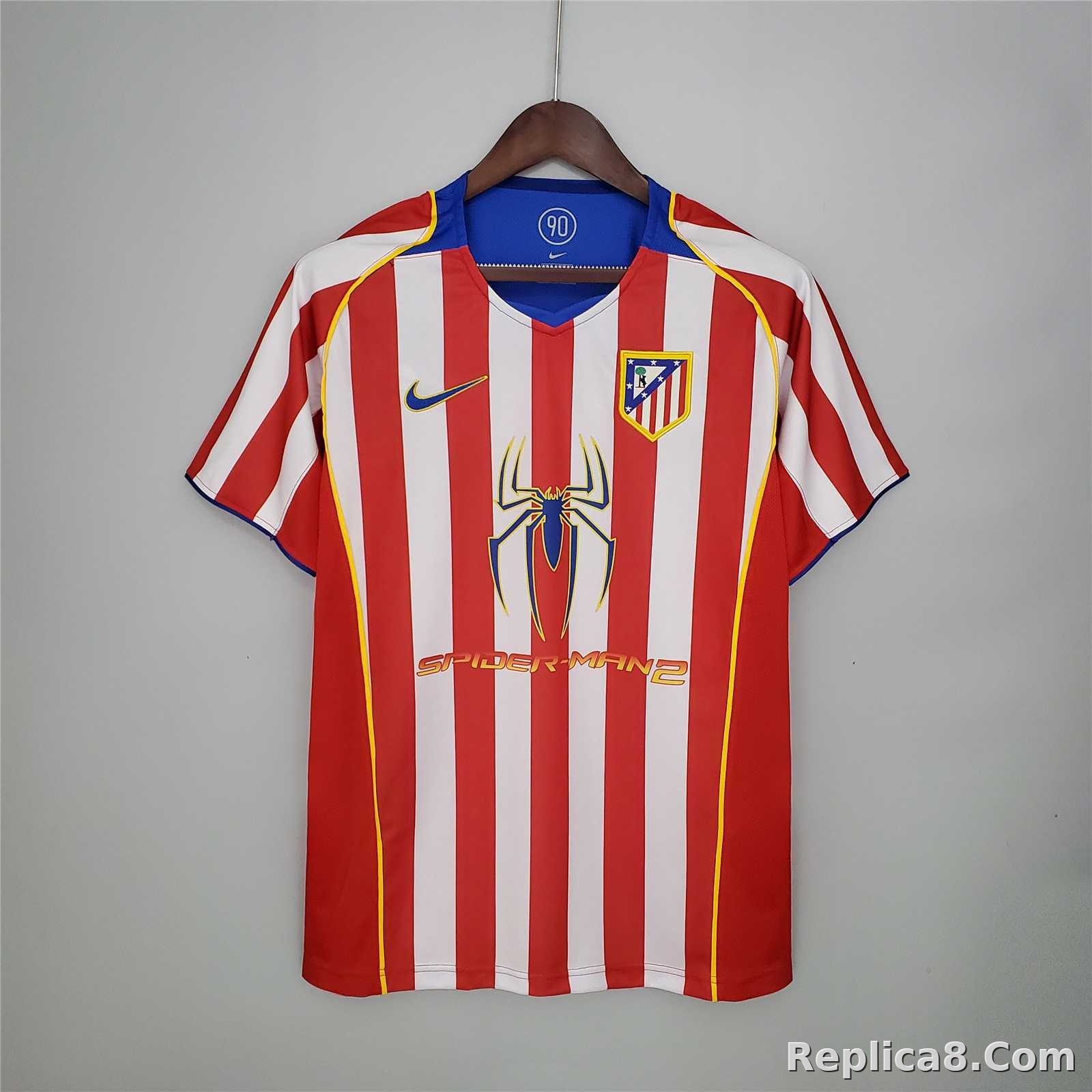 2004-2005 Atletico Madrid Home Jersey Fan Version