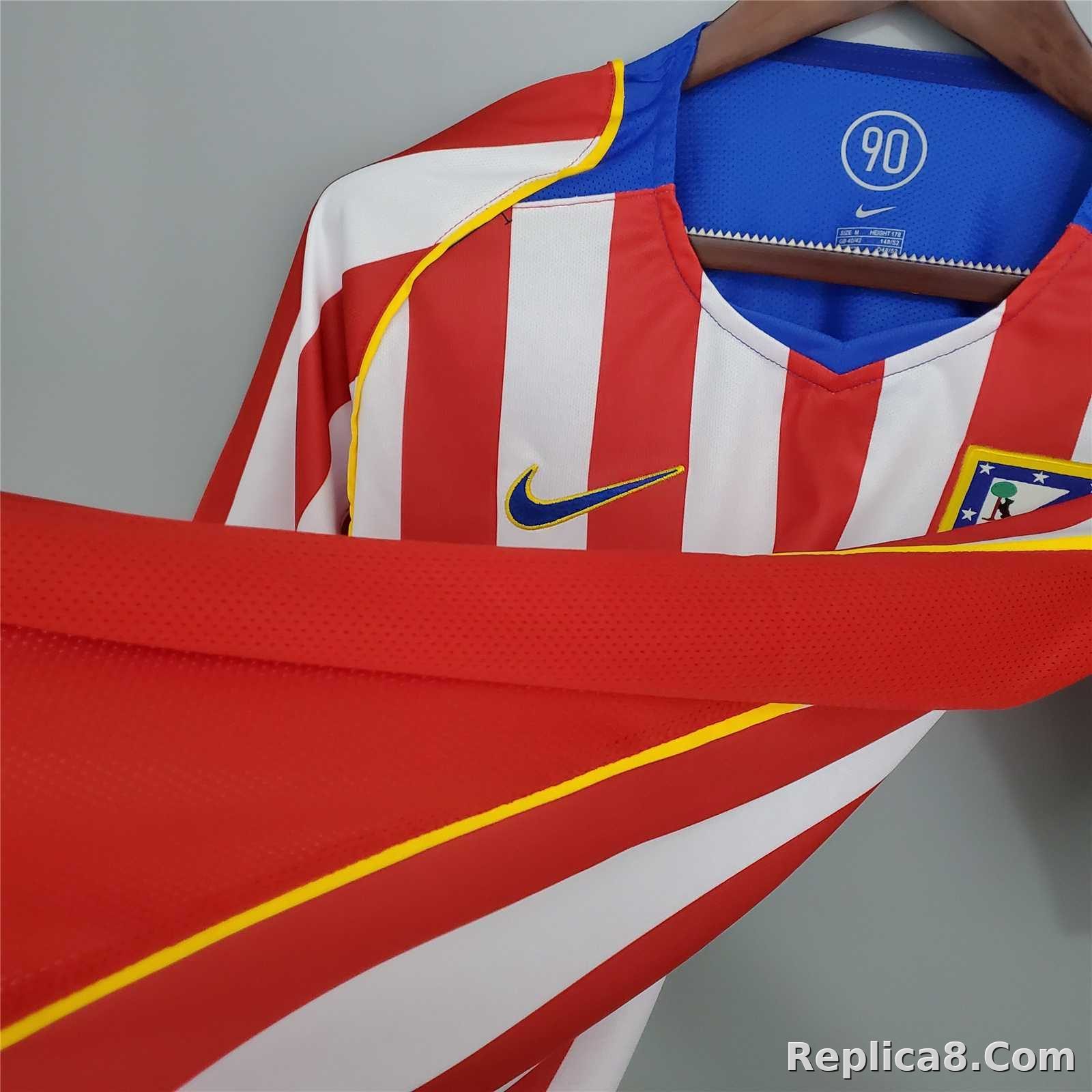 2004-2005 Atletico Madrid Home Jersey Fan Version - detail