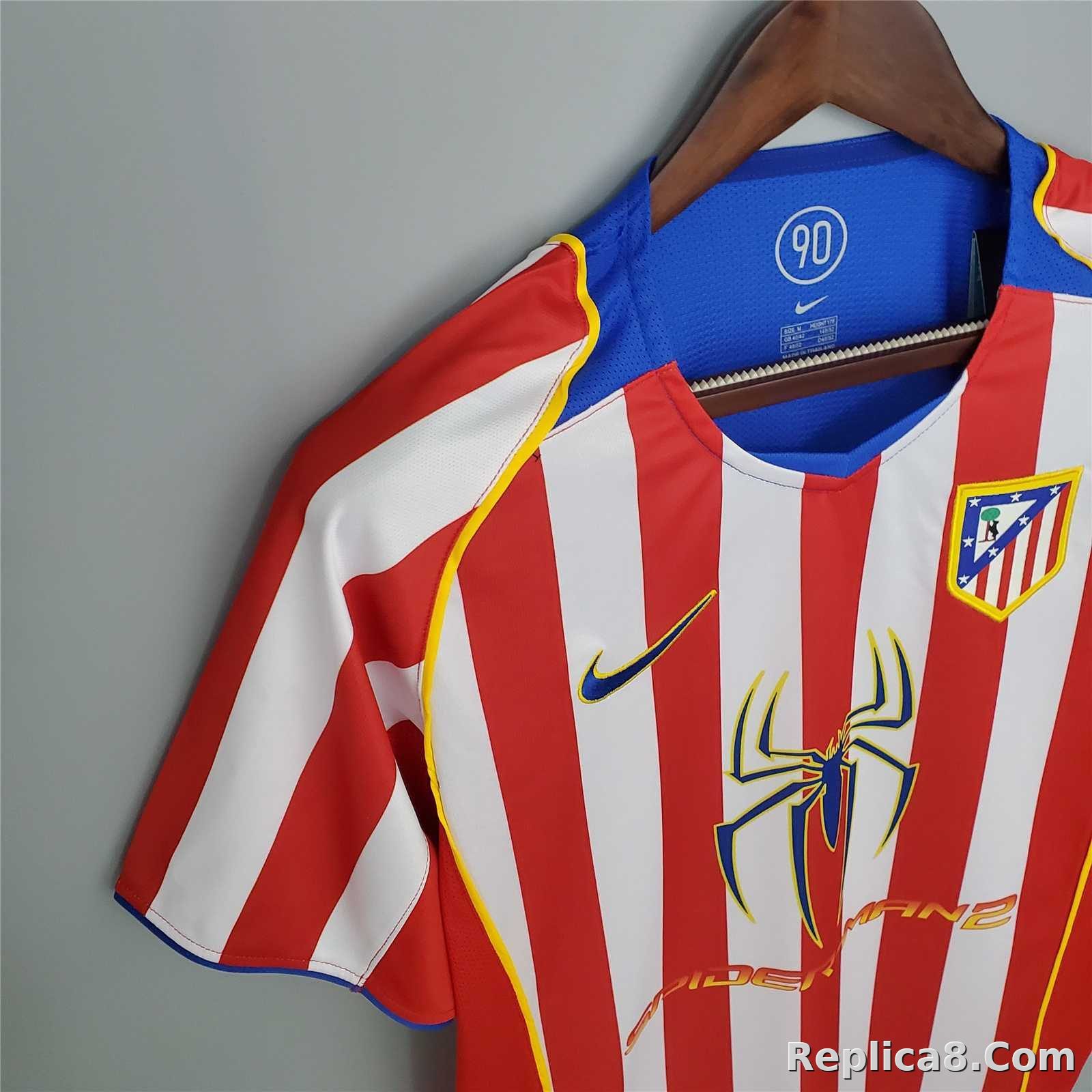 2004-2005 Atletico Madrid Home Jersey Fan Version - detail
