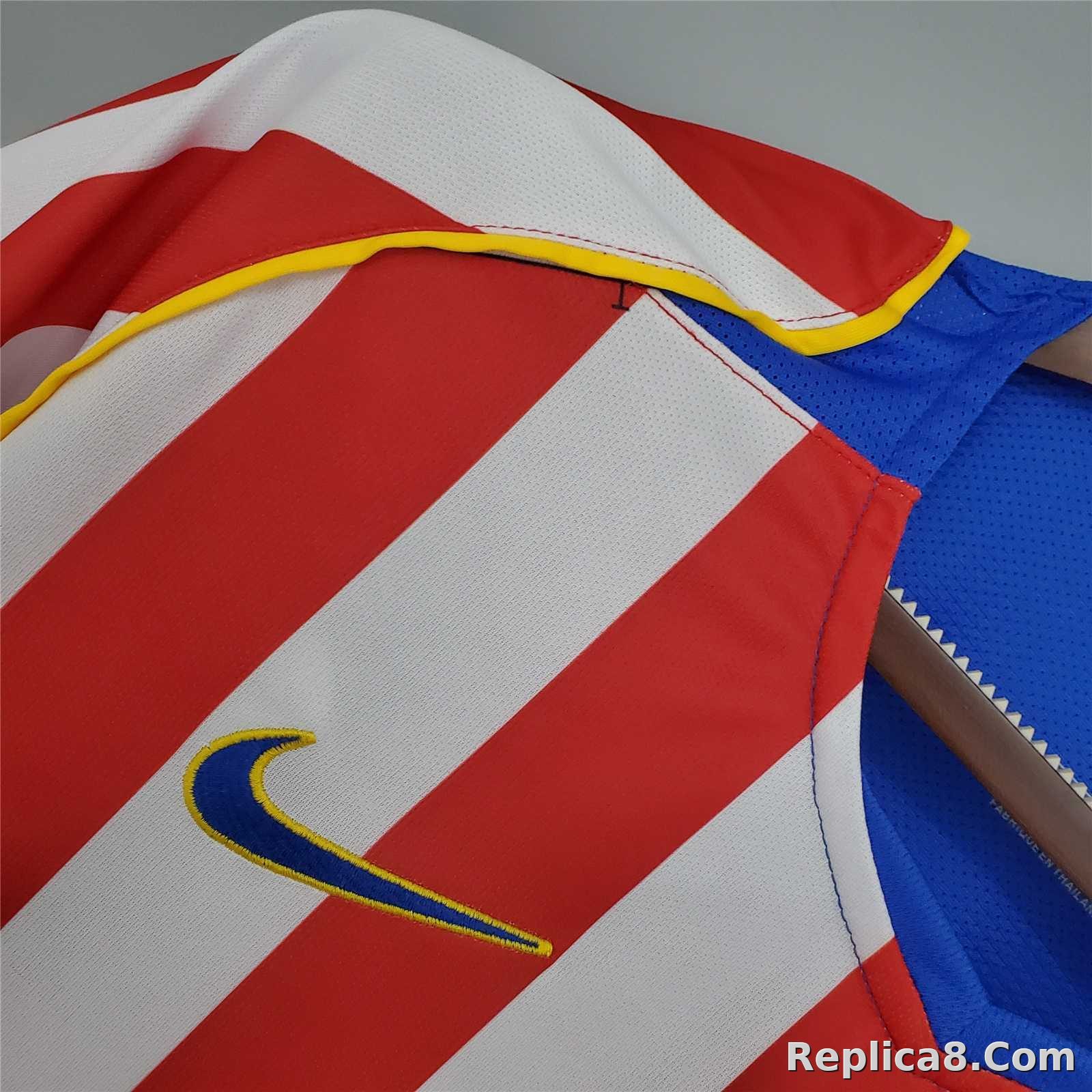 2004-2005 Atletico Madrid Home Jersey Fan Version - detail