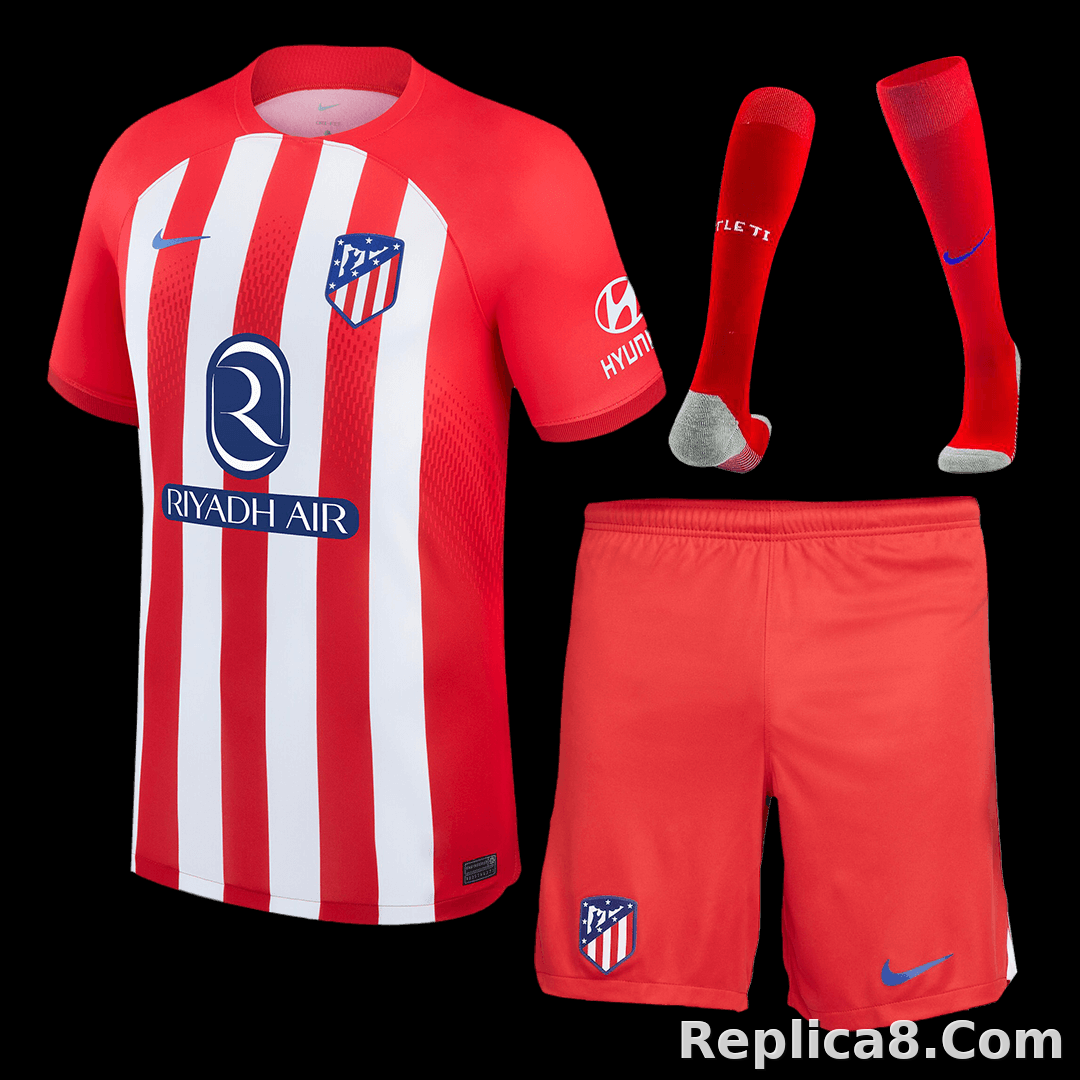 23-24 Atletico Madrid Home Whole Kit Jersey+Shorts+Socks