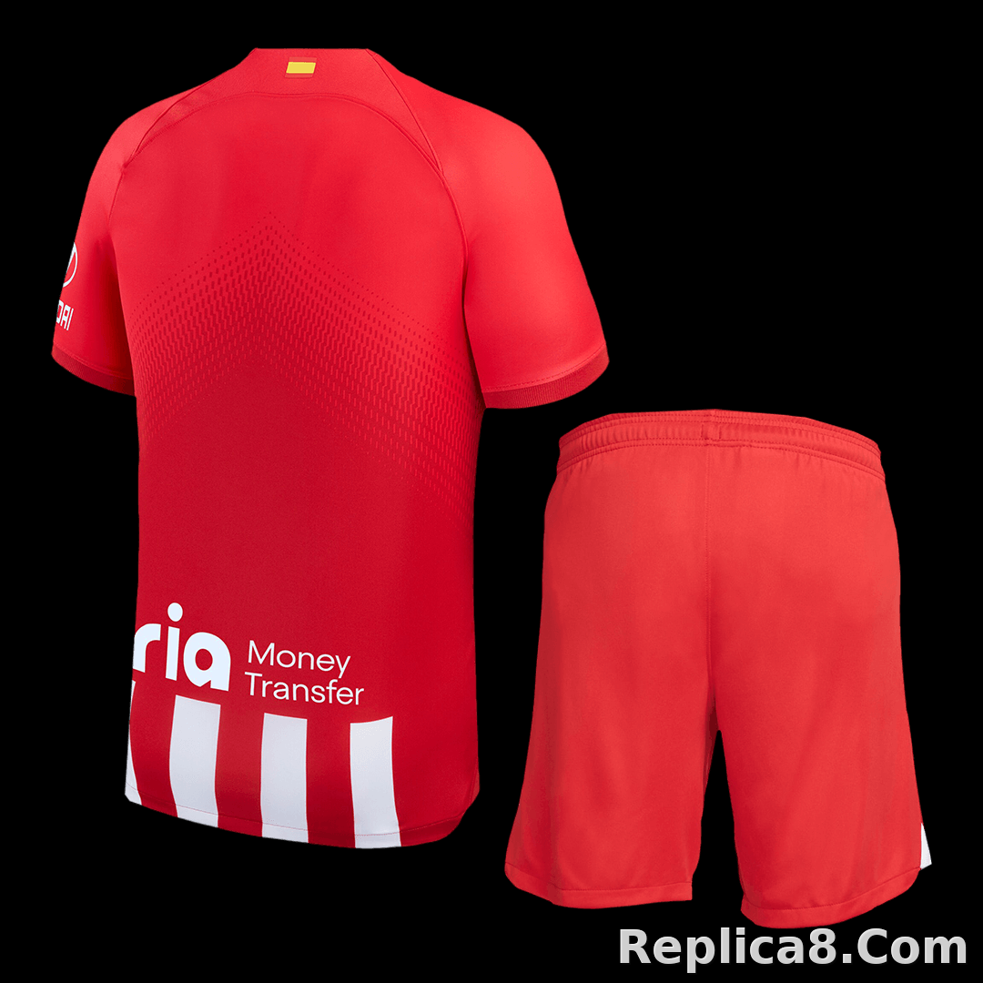 23-24 Atletico Madrid Home Kit Jersey+Shorts - detail