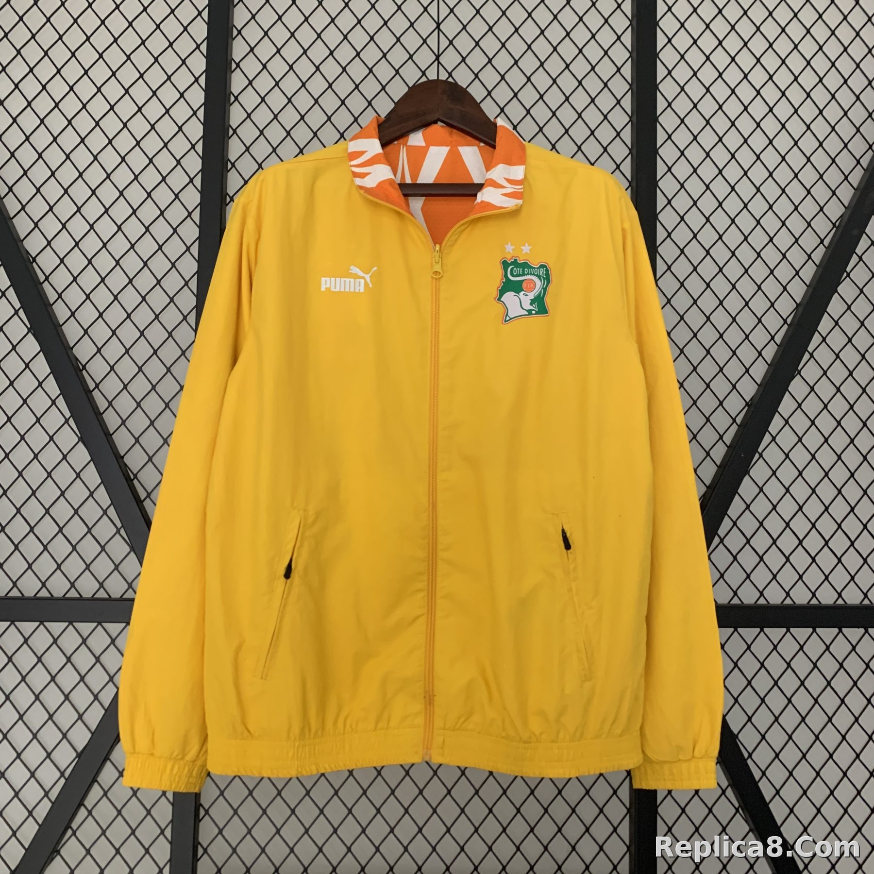 2023/24 Ivory Coast Trench Coat Reversible Windbreaker - detail