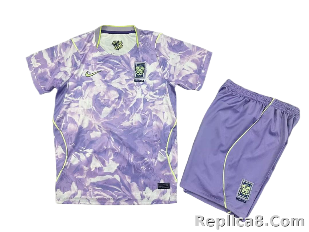 2026 South Korea World Cup Away Soccer Kids Kit Jersey+Shorts - detail