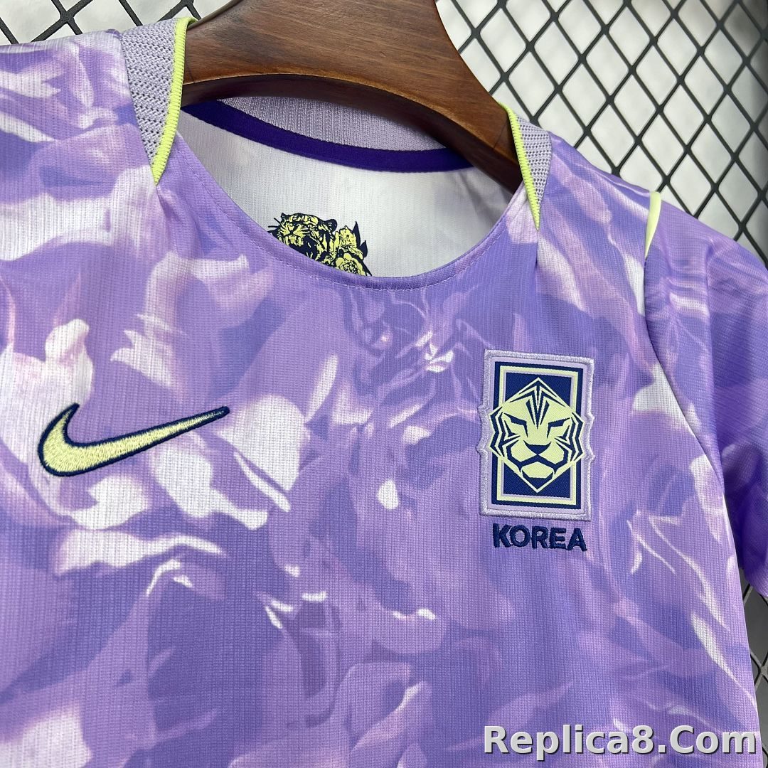 2026 South Korea World Cup Away Soccer Kids Kit Jersey+Shorts - detail
