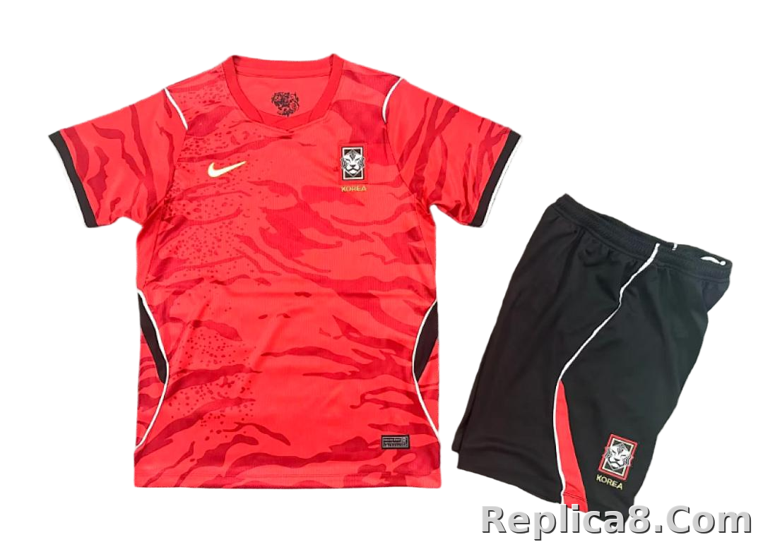 2026 South Korea World Cup Home Soccer Kids Kit Jersey+Shorts