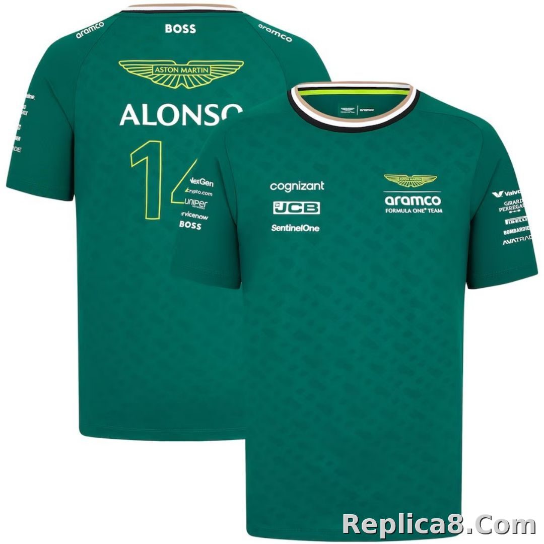 Aston Martin Aramco Cognizant F1 Racing Team Fernando Alonso Driver T-Shirt 2024