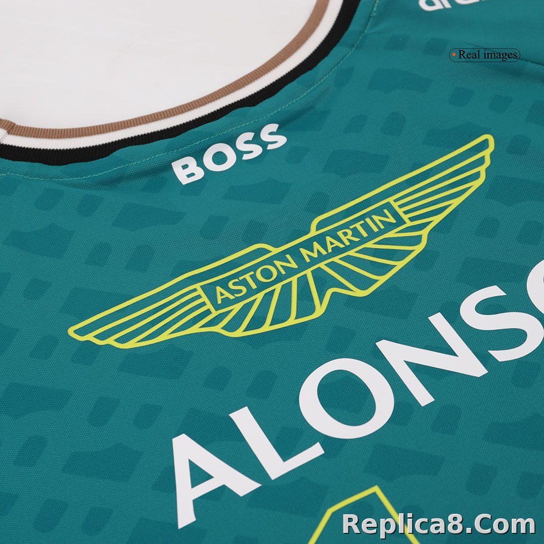 Aston Martin Aramco Cognizant F1 Racing Team Fernando Alonso Driver T-Shirt 2024 - detail