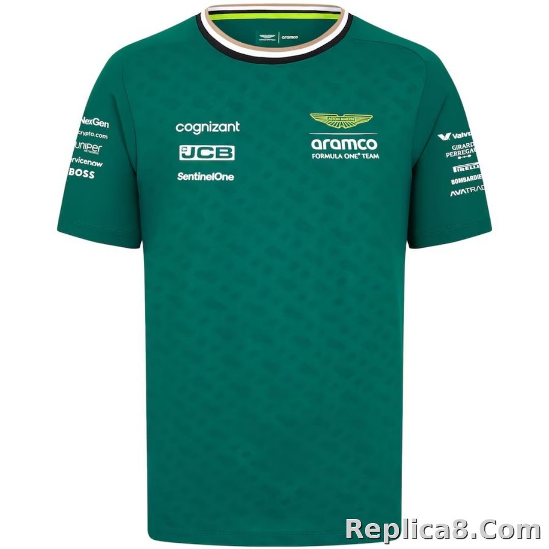 Aston Martin Aramco Cognizant F1 Racing Team Fernando Alonso Driver T-Shirt 2024 - detail