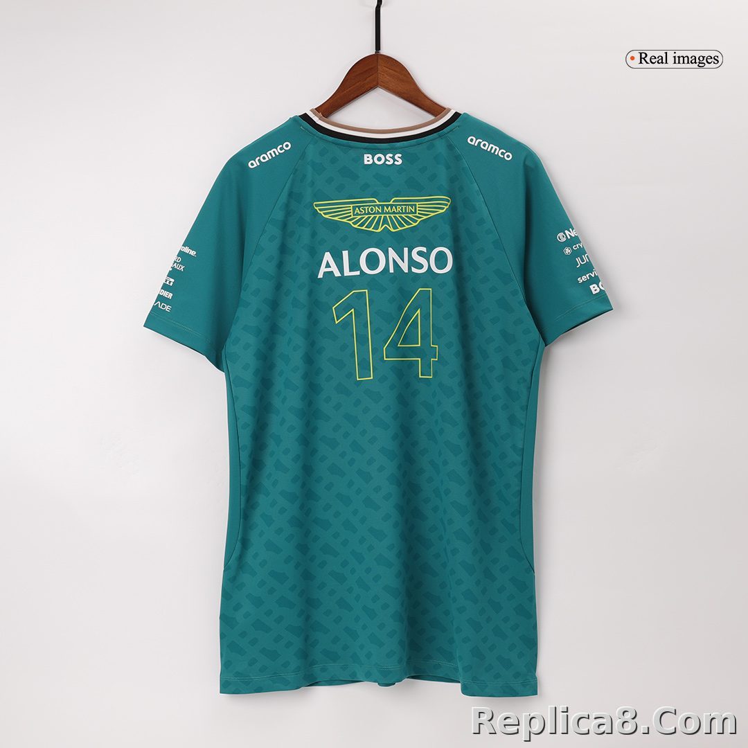 Aston Martin Aramco Cognizant F1 Racing Team Fernando Alonso Driver T-Shirt 2024 - detail