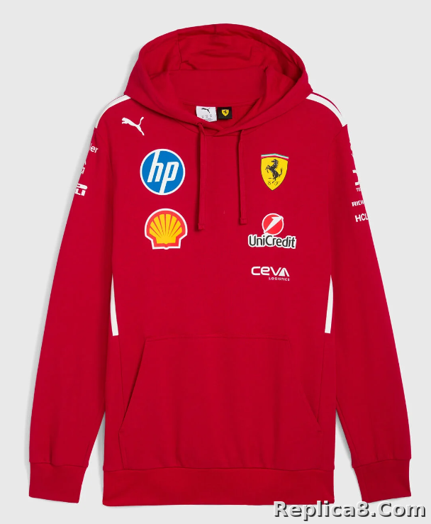 Scuderia Ferrari F1 Racing Team Red Hoodie 2025
