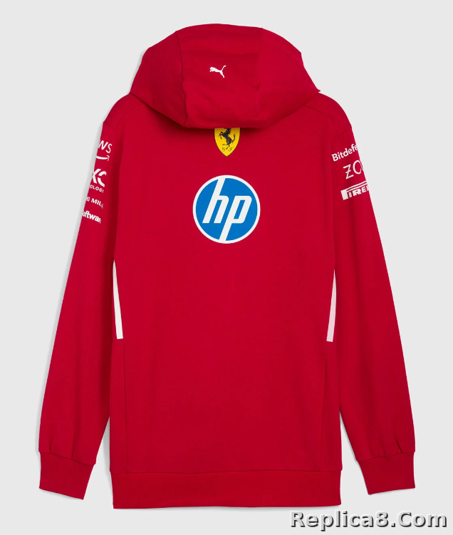 Scuderia Ferrari F1 Racing Team Red Hoodie 2025 - detail