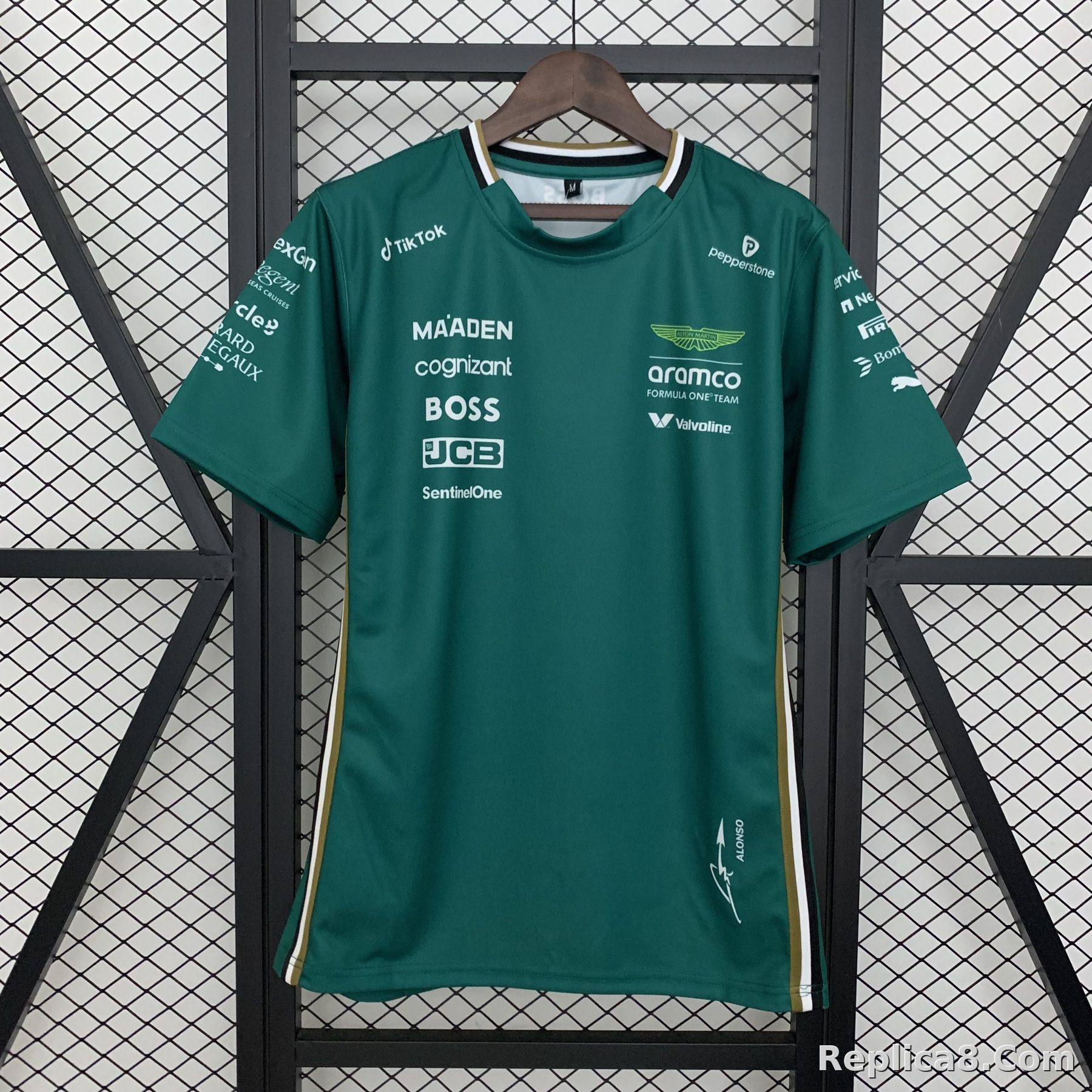 Aston Martin F1 Racing Team Fernando Alonso Driver T-Shirt 2025 - detail