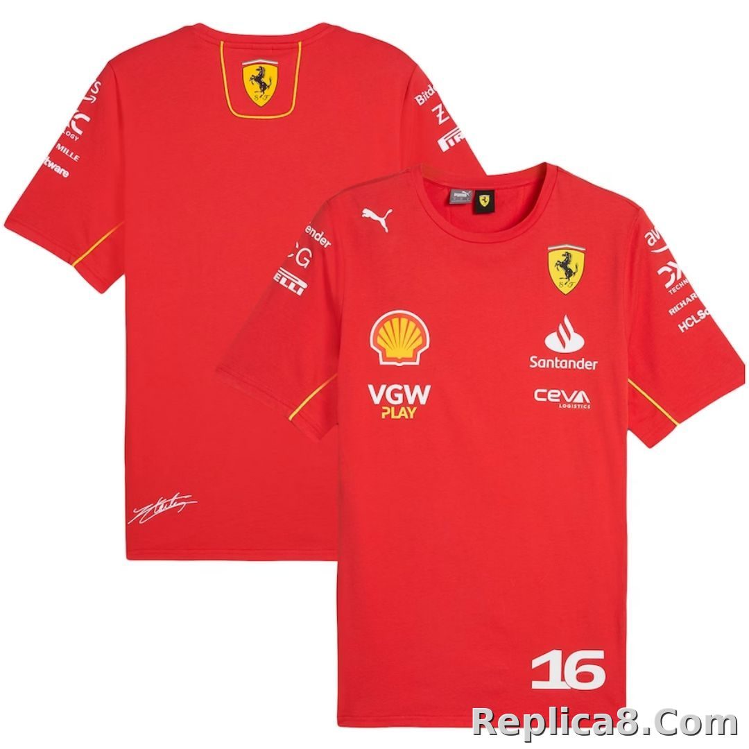 Scuderia Ferrari F1 Racing Team Charles Leclerc Driver T-Shirt 2024