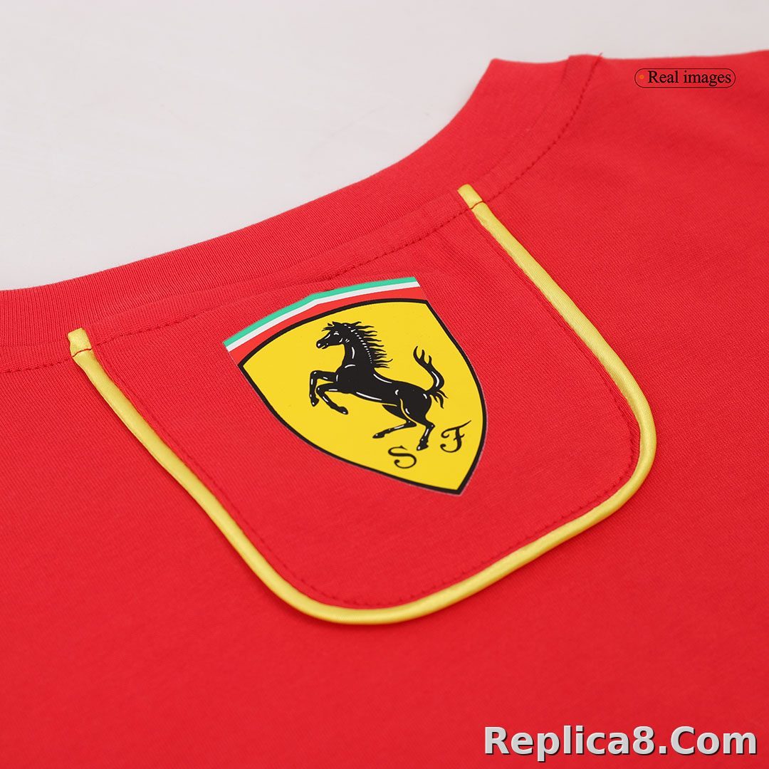 Scuderia Ferrari F1 Racing Team Charles Leclerc Driver T-Shirt 2024 - detail