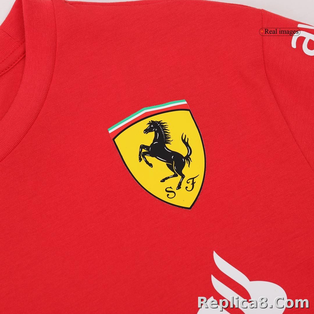 Scuderia Ferrari F1 Racing Team Charles Leclerc Driver T-Shirt 2024 - detail