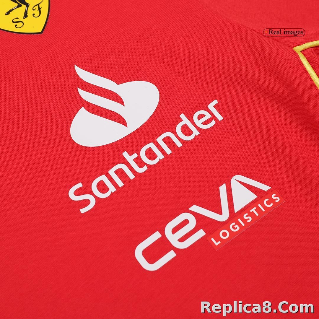 Scuderia Ferrari F1 Racing Team Charles Leclerc Driver T-Shirt 2024 - detail