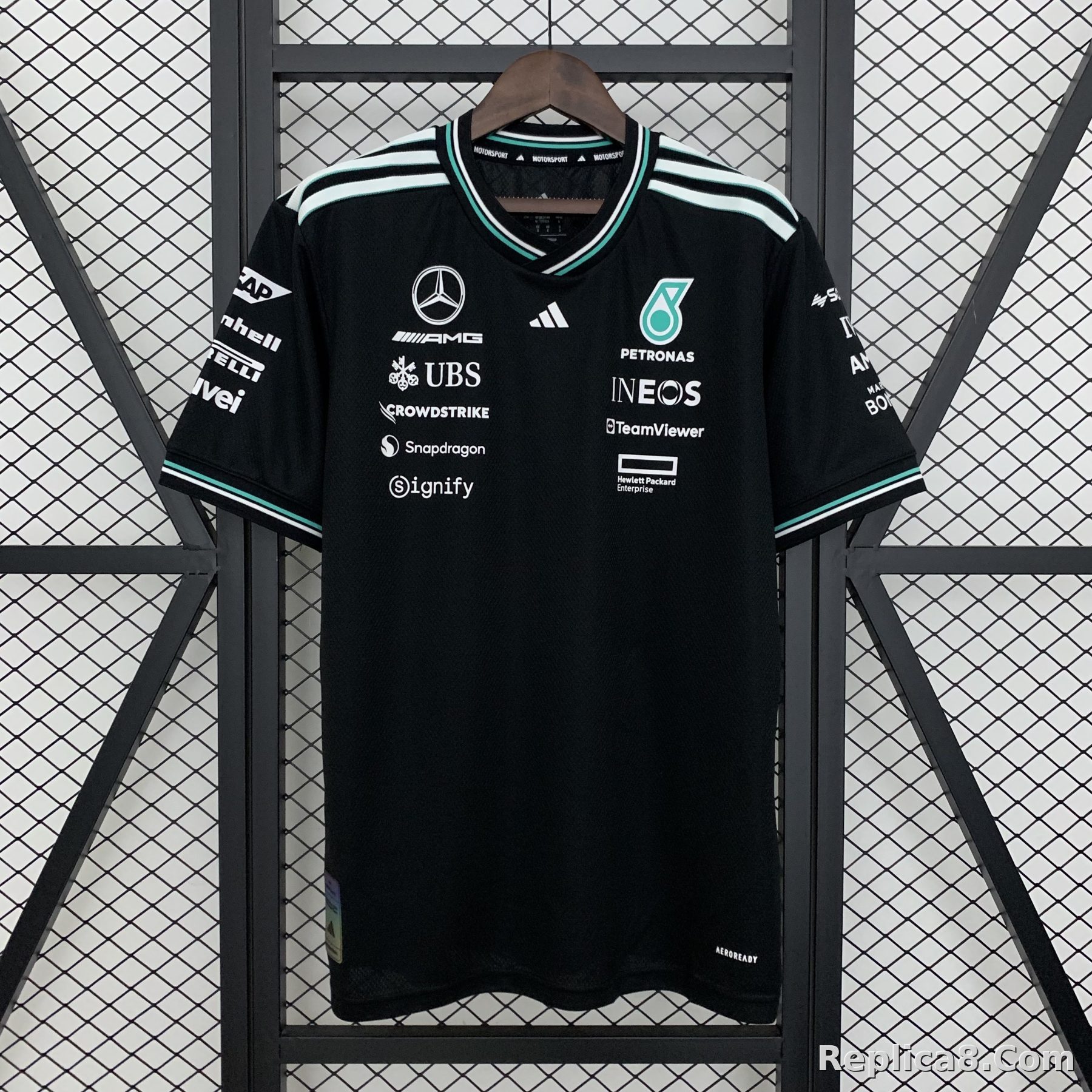 Mercedes AMG Petronas F1 Racing Team Black Driver T-Shirt 2025