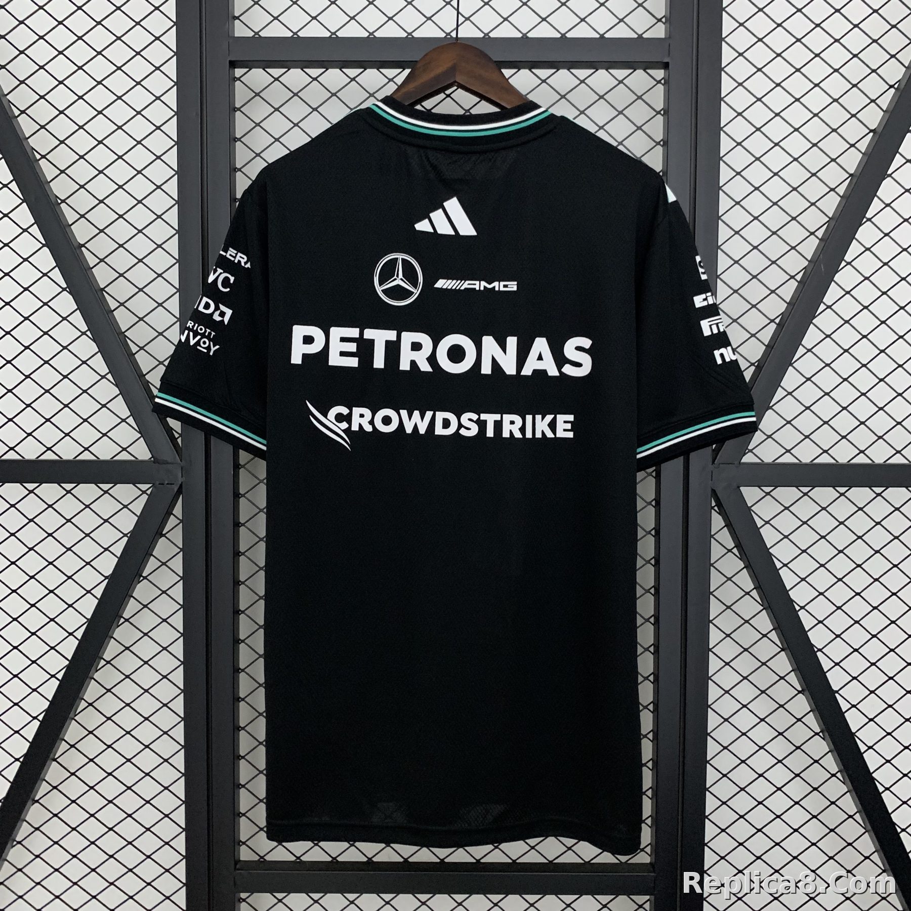 Mercedes AMG Petronas F1 Racing Team Black Driver T-Shirt 2025 - detail