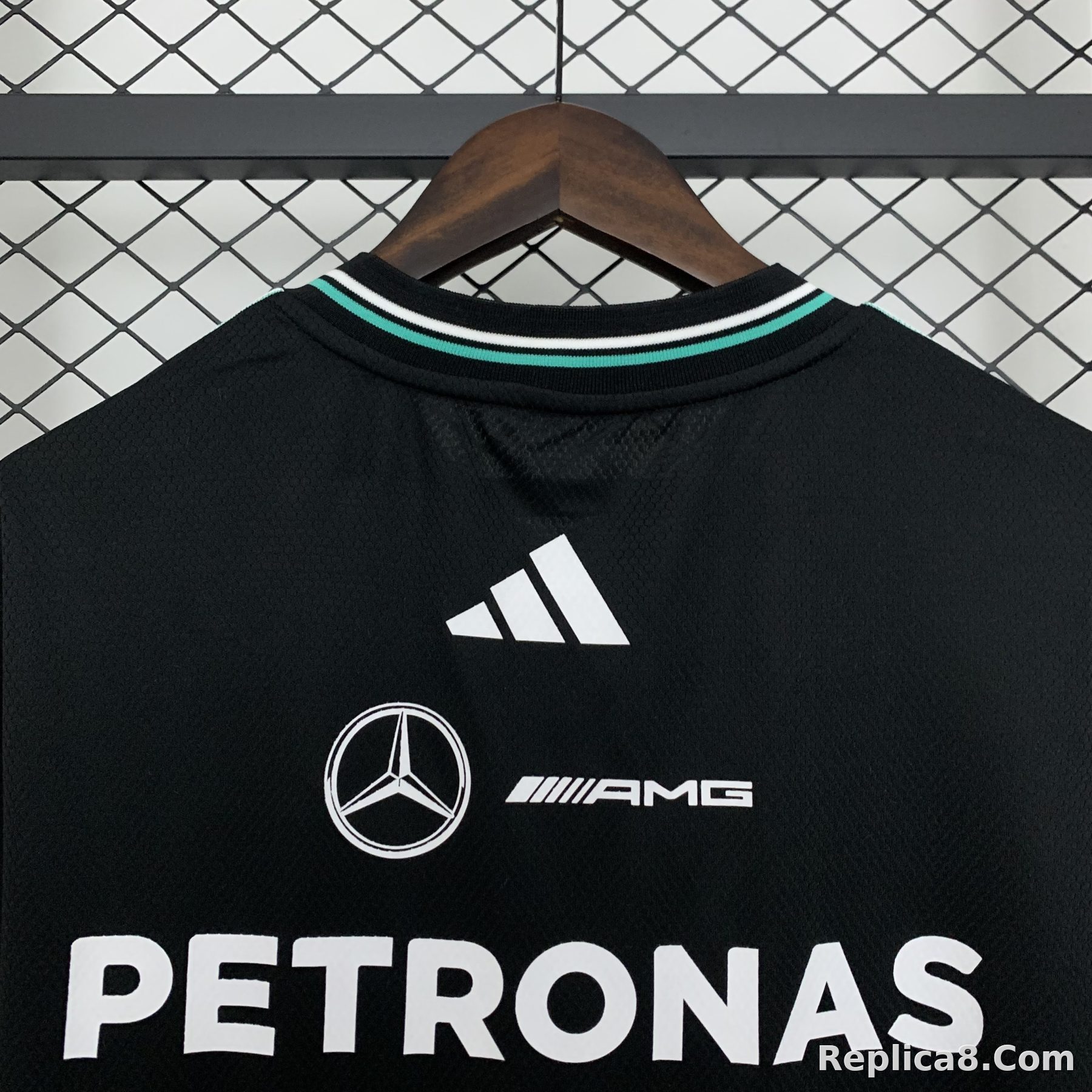 Mercedes AMG Petronas F1 Racing Team Black Driver T-Shirt 2025 - detail