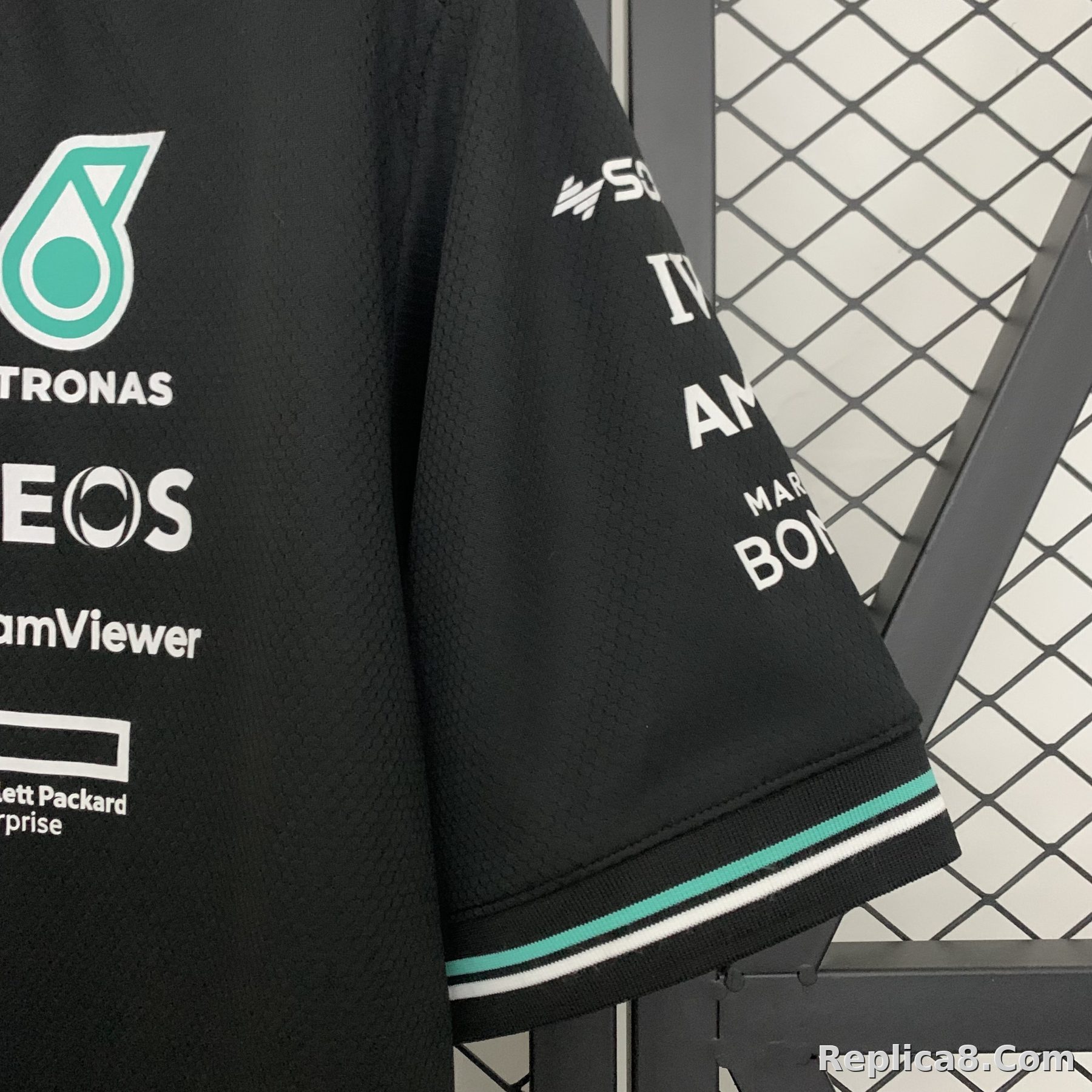 Mercedes AMG Petronas F1 Racing Team Black Driver T-Shirt 2025 - detail