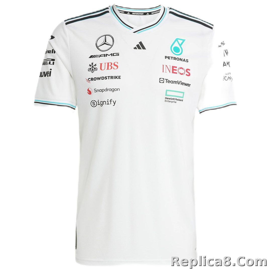 Mercedes AMG Petronas F1 Racing Team White T-Shirt 2025