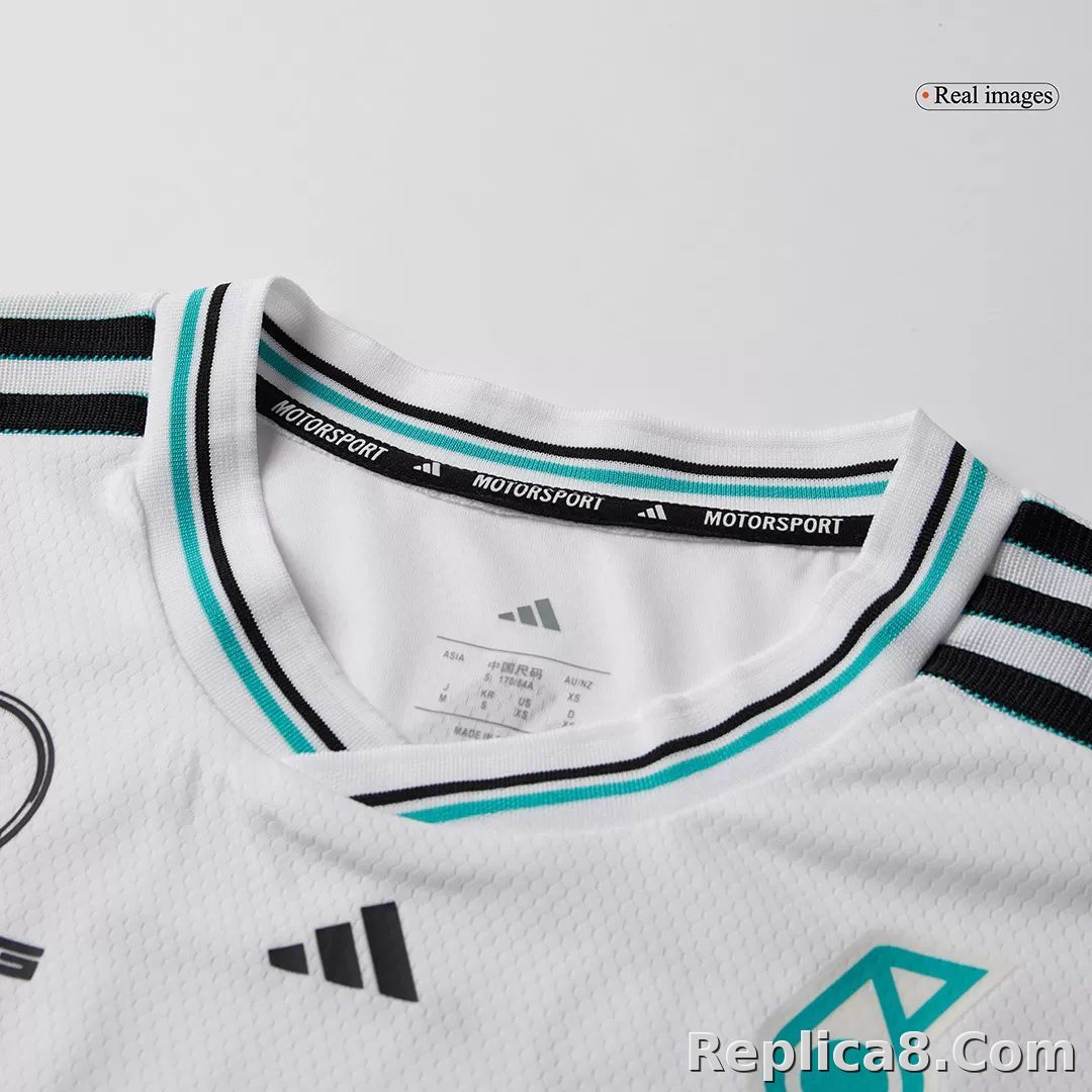 Mercedes AMG Petronas F1 Racing Team White T-Shirt 2025 - detail