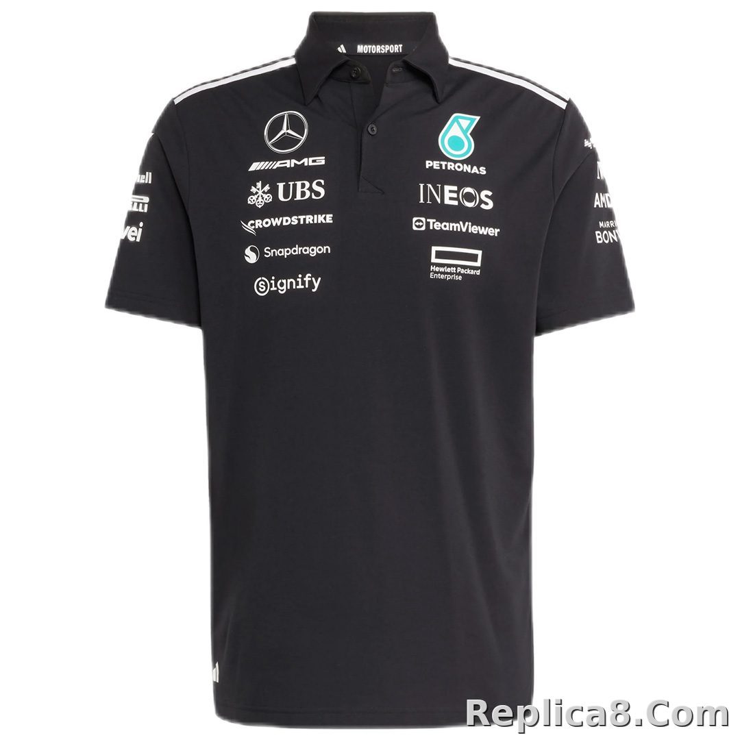 Mercedes AMG Petronas F1 Racing Team Black T-Shirt 2025