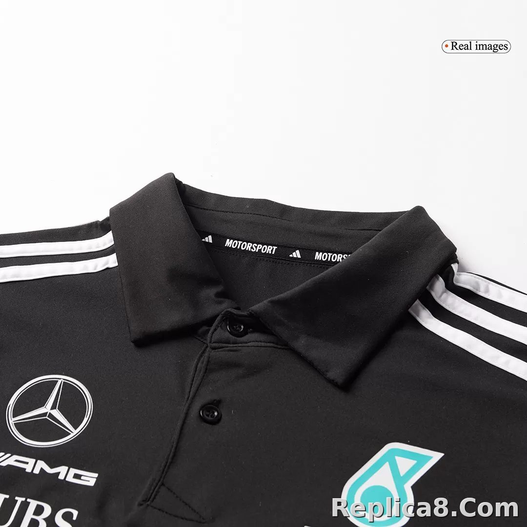 Mercedes AMG Petronas F1 Racing Team Black T-Shirt 2025 - detail