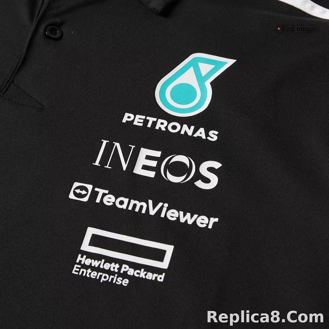 Mercedes AMG Petronas F1 Racing Team Black T-Shirt 2025 - detail