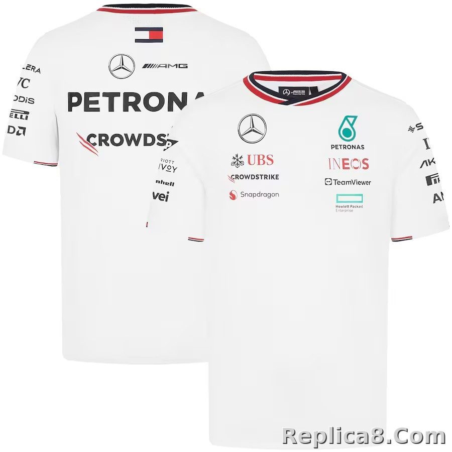 Mercedes AMG Petronas F1 Team Driver T-Shirt - White 2024