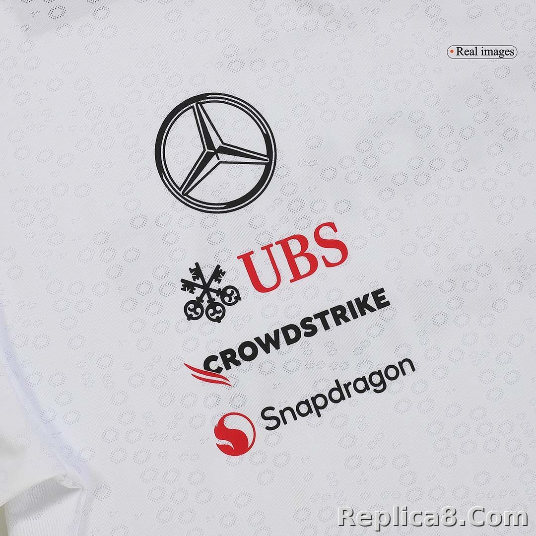 Mercedes AMG Petronas F1 Team Driver T-Shirt - White 2024 - detail