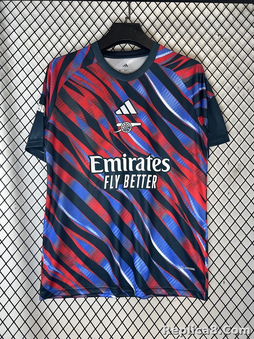 Red Blue Arsenal Training Jersey - detail