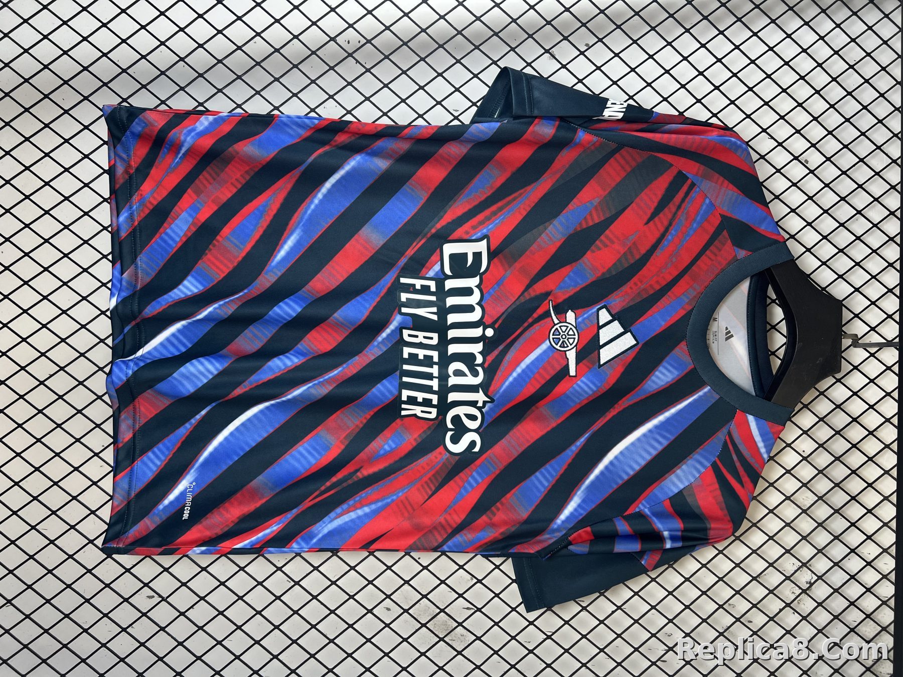 Red Blue Arsenal Training Jersey - detail