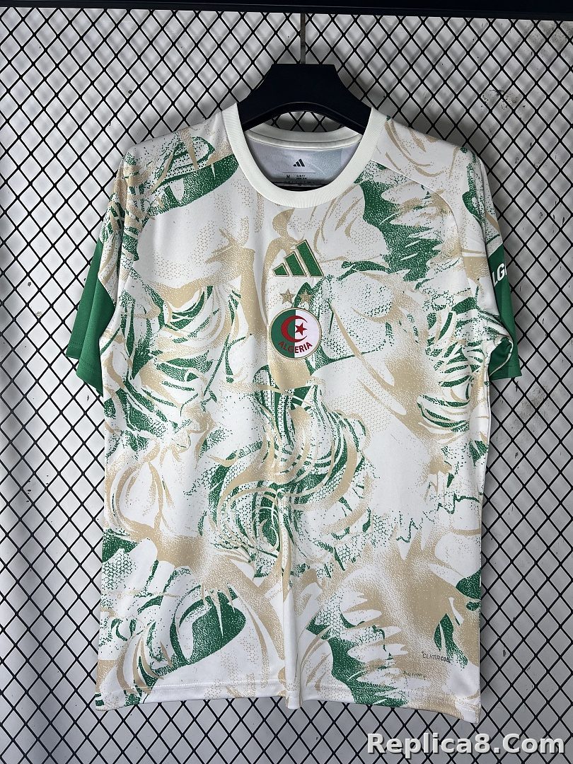 Green White Algeria Training Jersey - detail