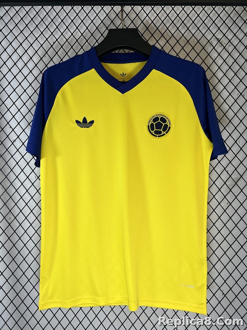 Yellow Colombia Pre-match Jersey - detail