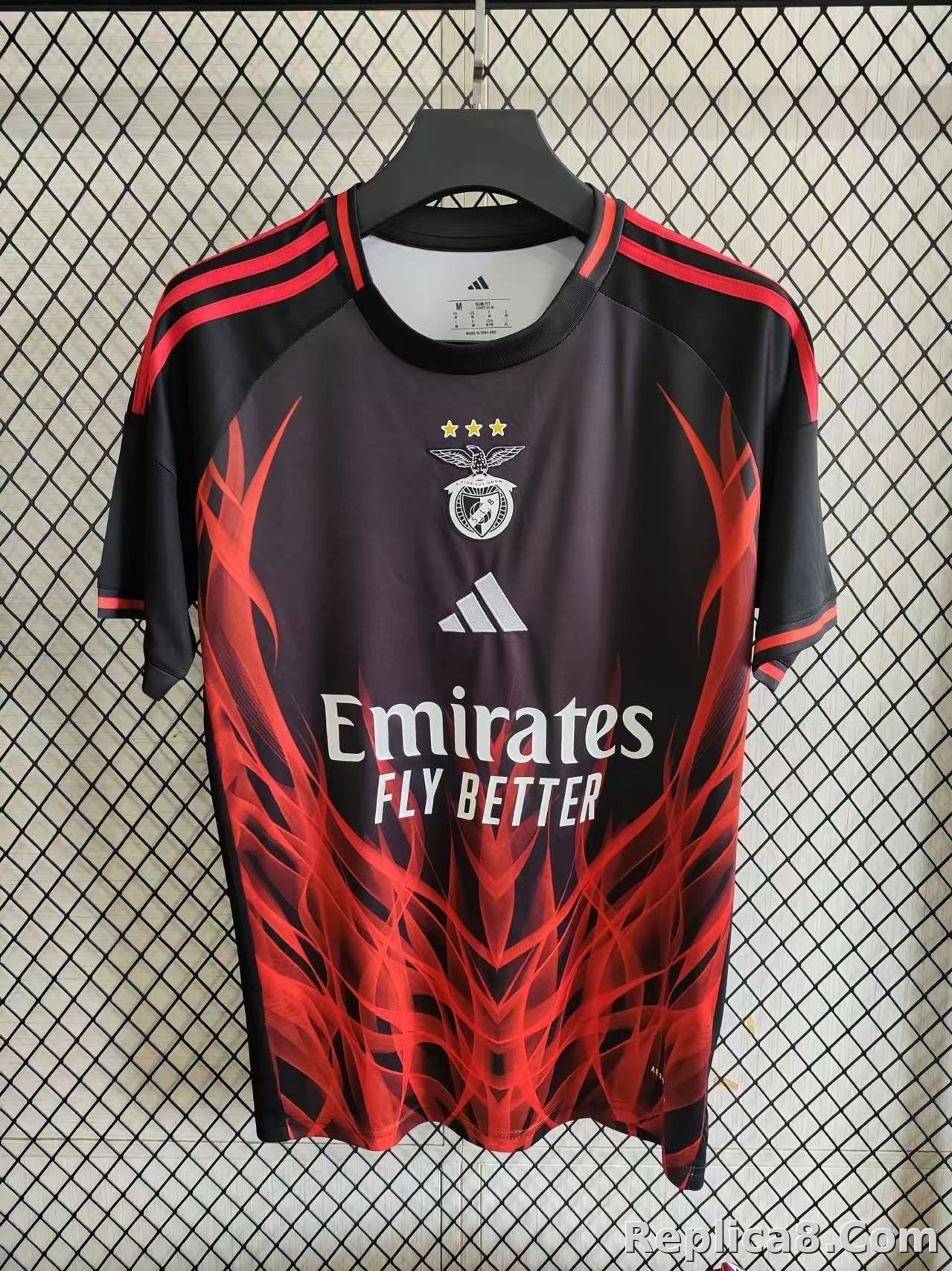 Benfica Training Jersey Black Red - detail