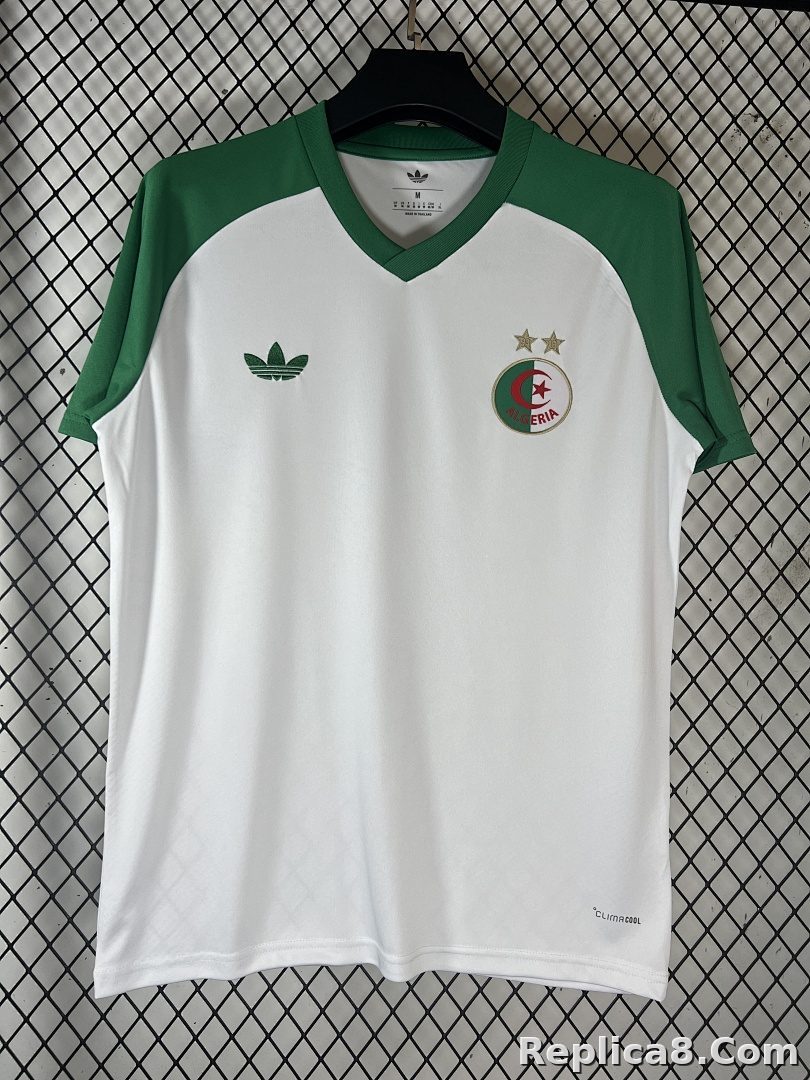 White Green Algeria Training Jersey - detail